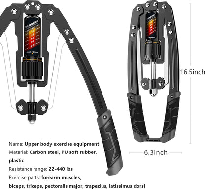 Twister Arm Exerciser - Adjustable 22-440Lbs Hydraulic Power, Home Chest Expander, Shoulder Muscle Training Fitness Equipment, Arm Enhanced Exercise Strengthener.